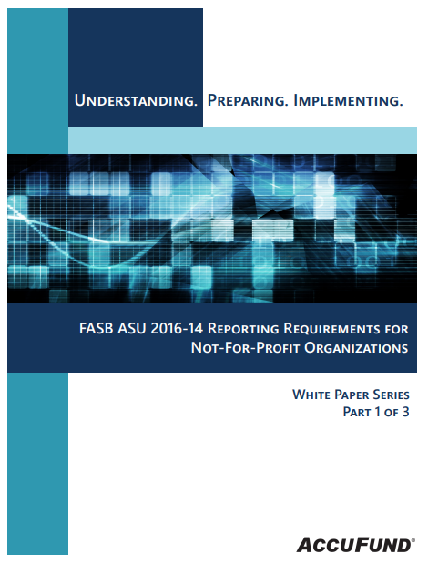 FASB ASU 2016-14 White Paper for Nonprofits
