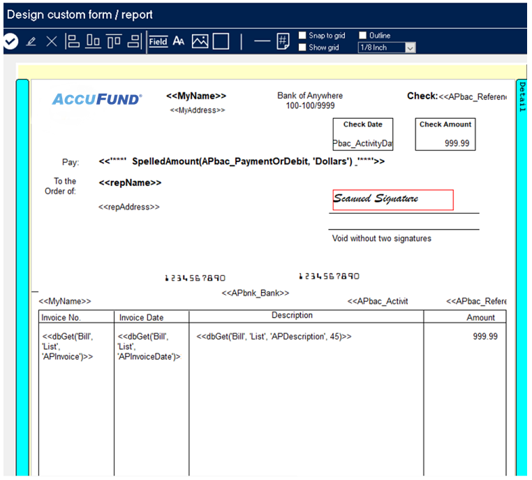 AccuFund Report Designer